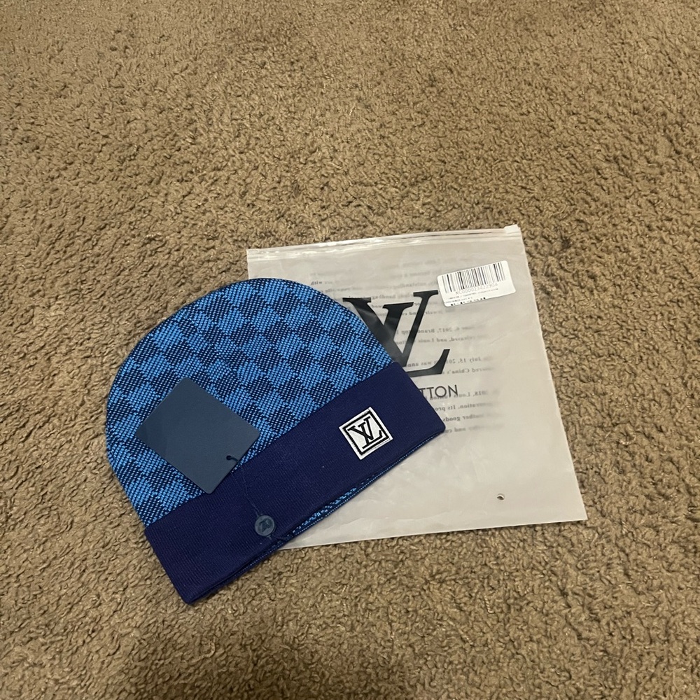 Louis Vuitton Blue Knit  Beanie